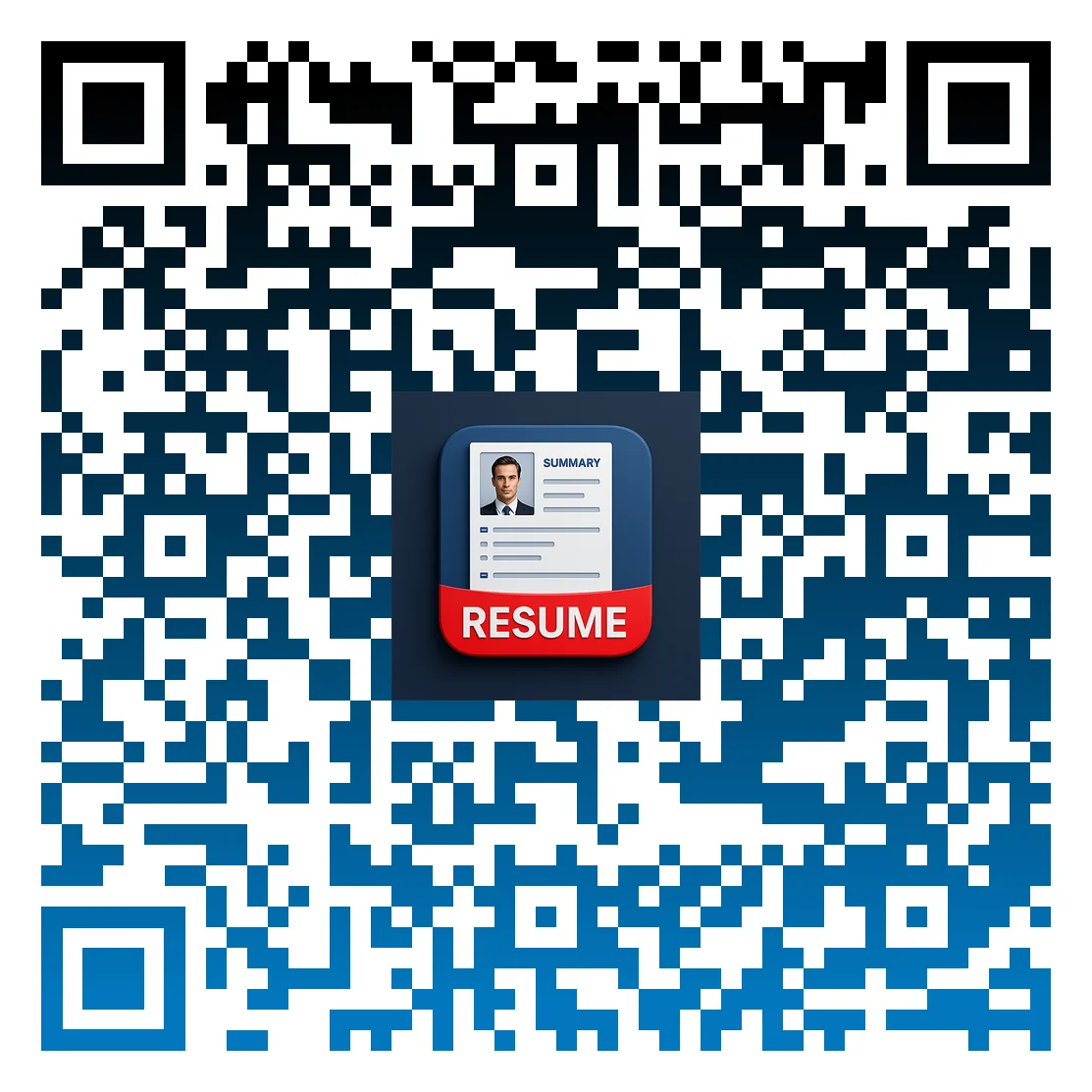QR Code to download Resumee app from Apple App Store